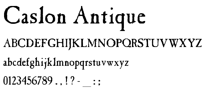 Caslon Antique font